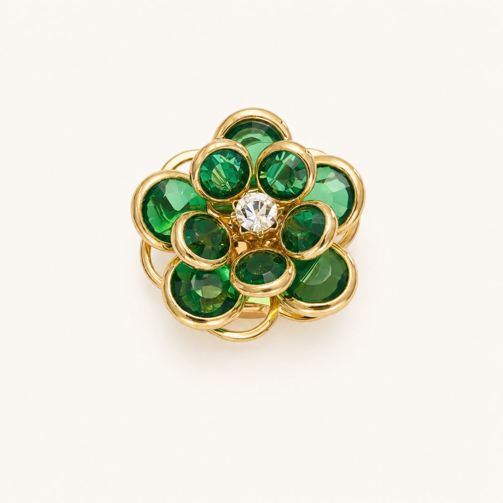 Loop Petal Button Covers in Emerald Green by Adornyu
