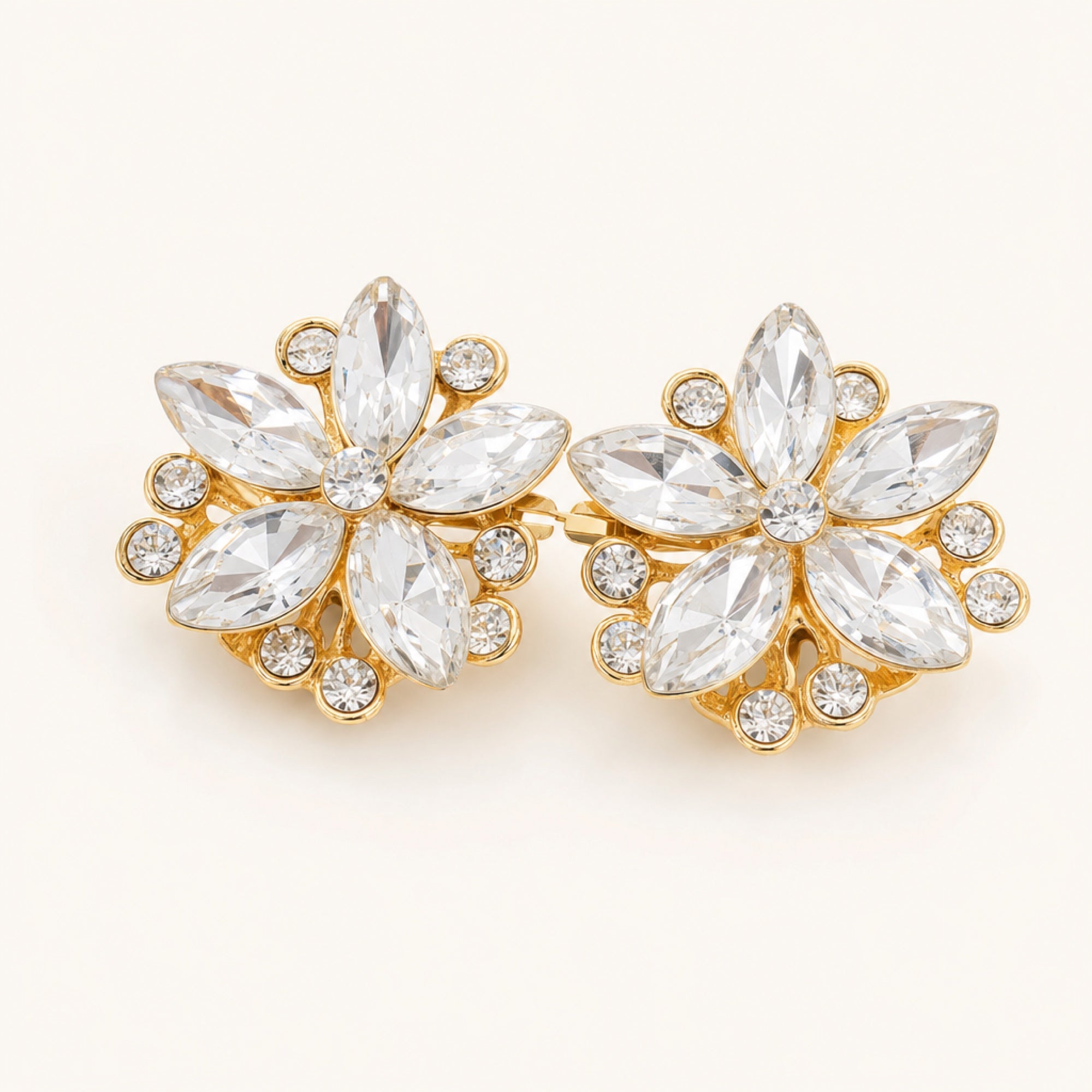 Crystal Petal Button Cover in Crystal Pearl, studio product view 2