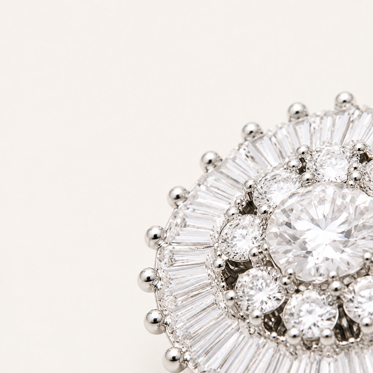 Crystal Sunburst Button Covers in Gold Crystal Blazer Accents by Adornyu