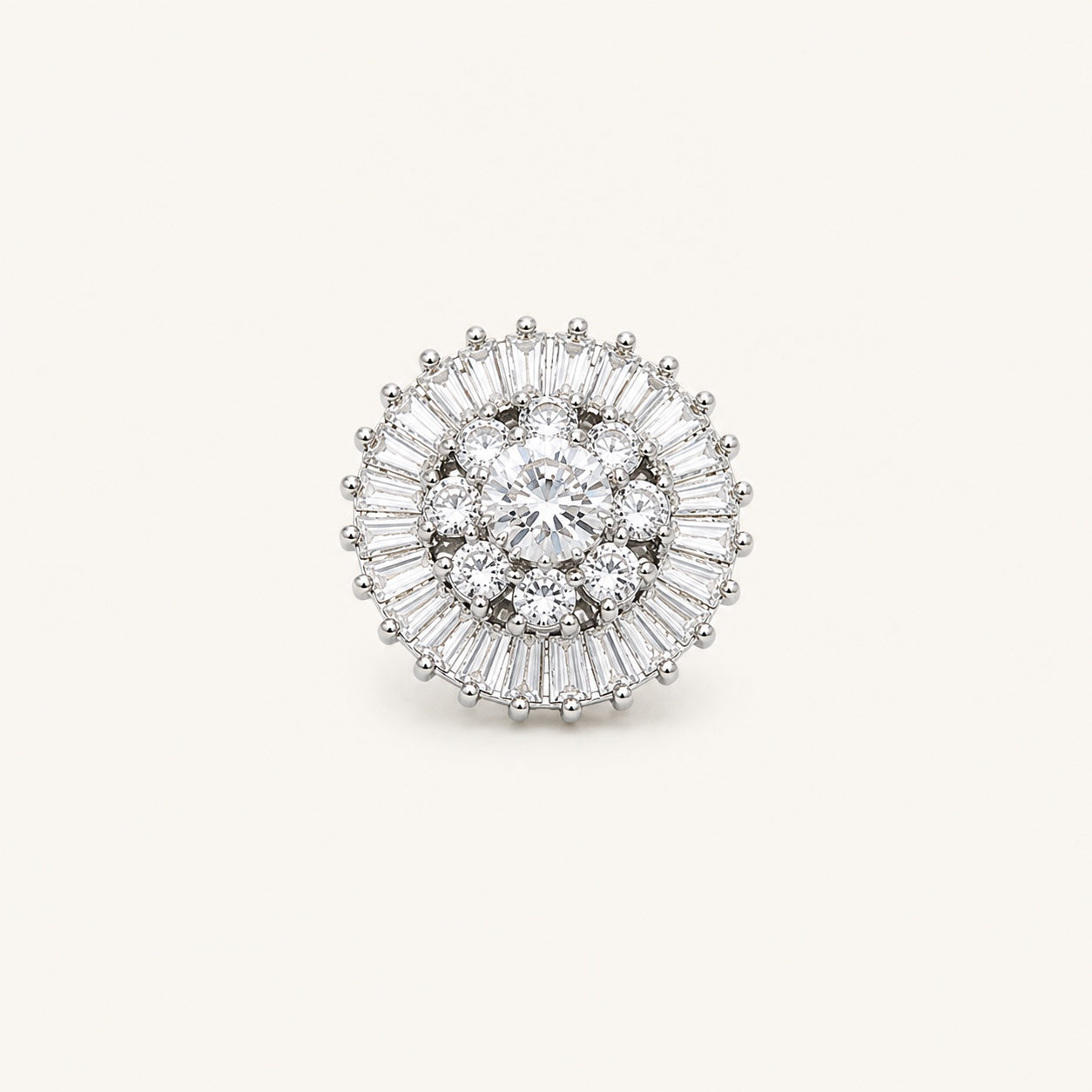 Crystal Sunburst Button Covers in Gold Crystal Blazer Accents by Adornyu