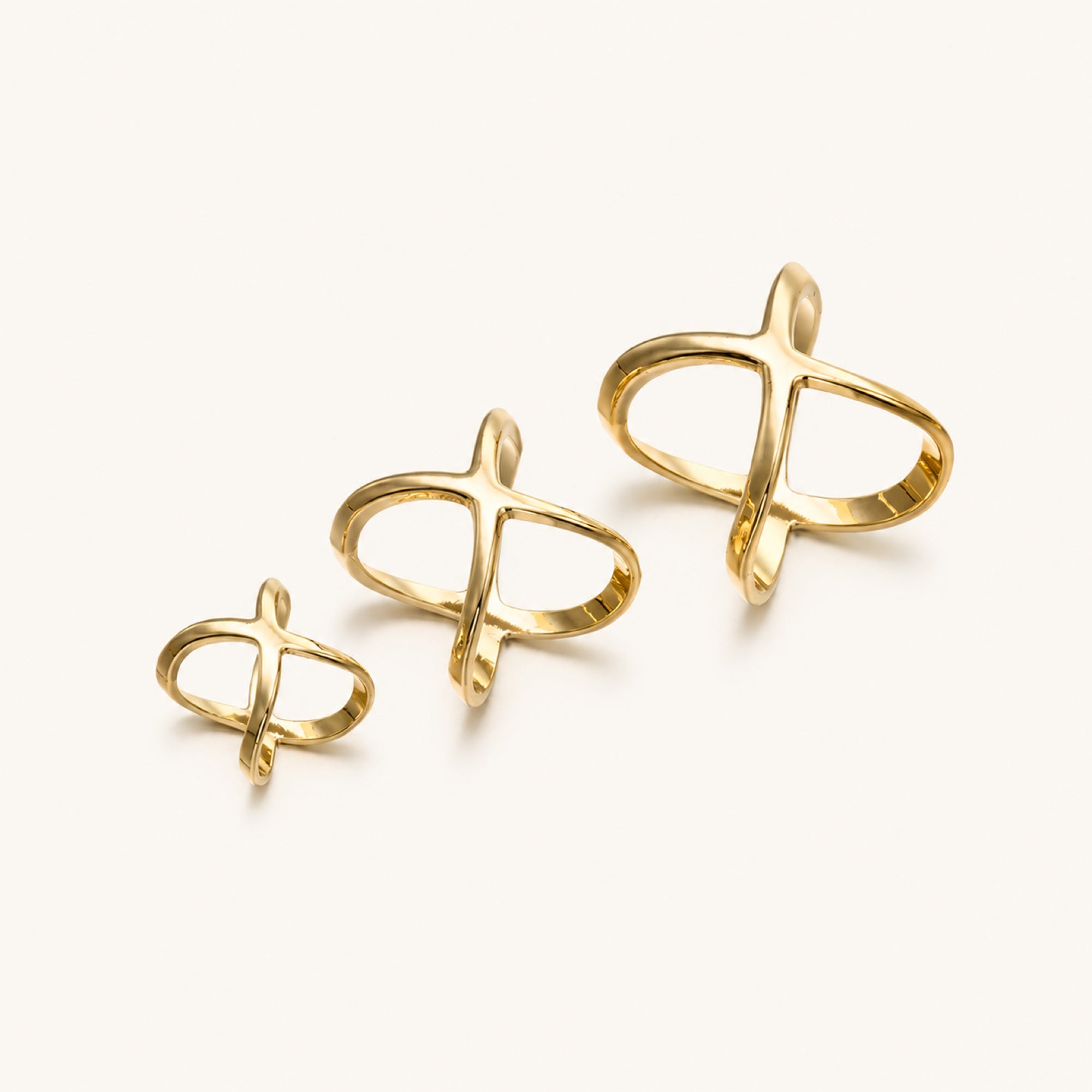 Orbit Scarf Ring in Gold, studio product view 2