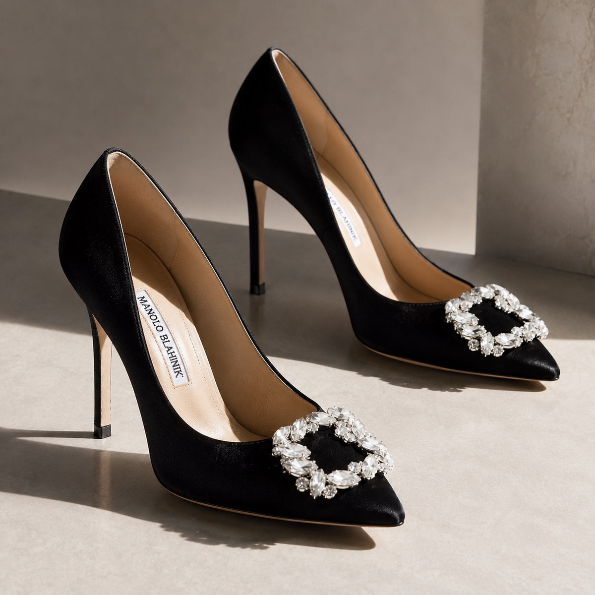 Crystal Buckle Shoe Clips styled in use by Adornyu