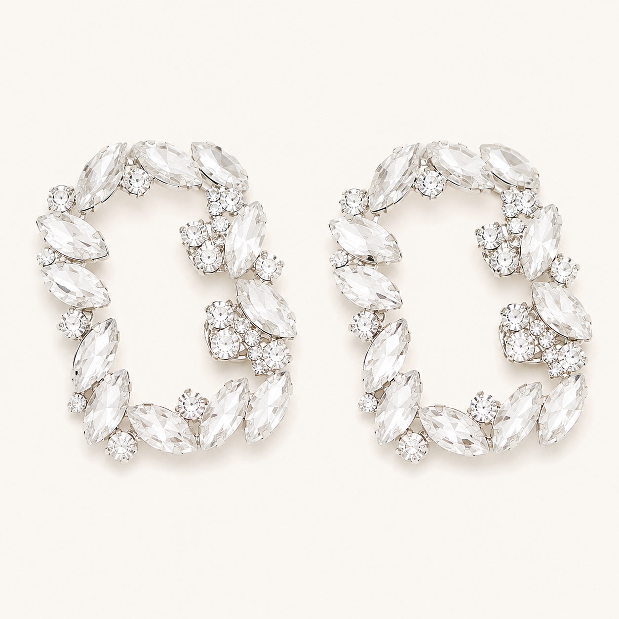 Crystal Buckle Shoe Clips in Crystal Buckle Shoe Clips by Adornyu