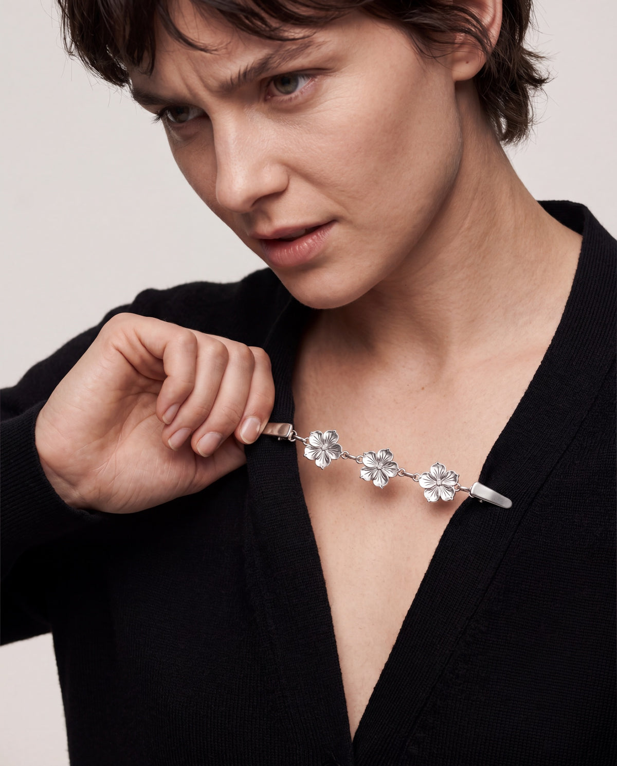 Floral Chain Clips in Daisy Chain, styled view