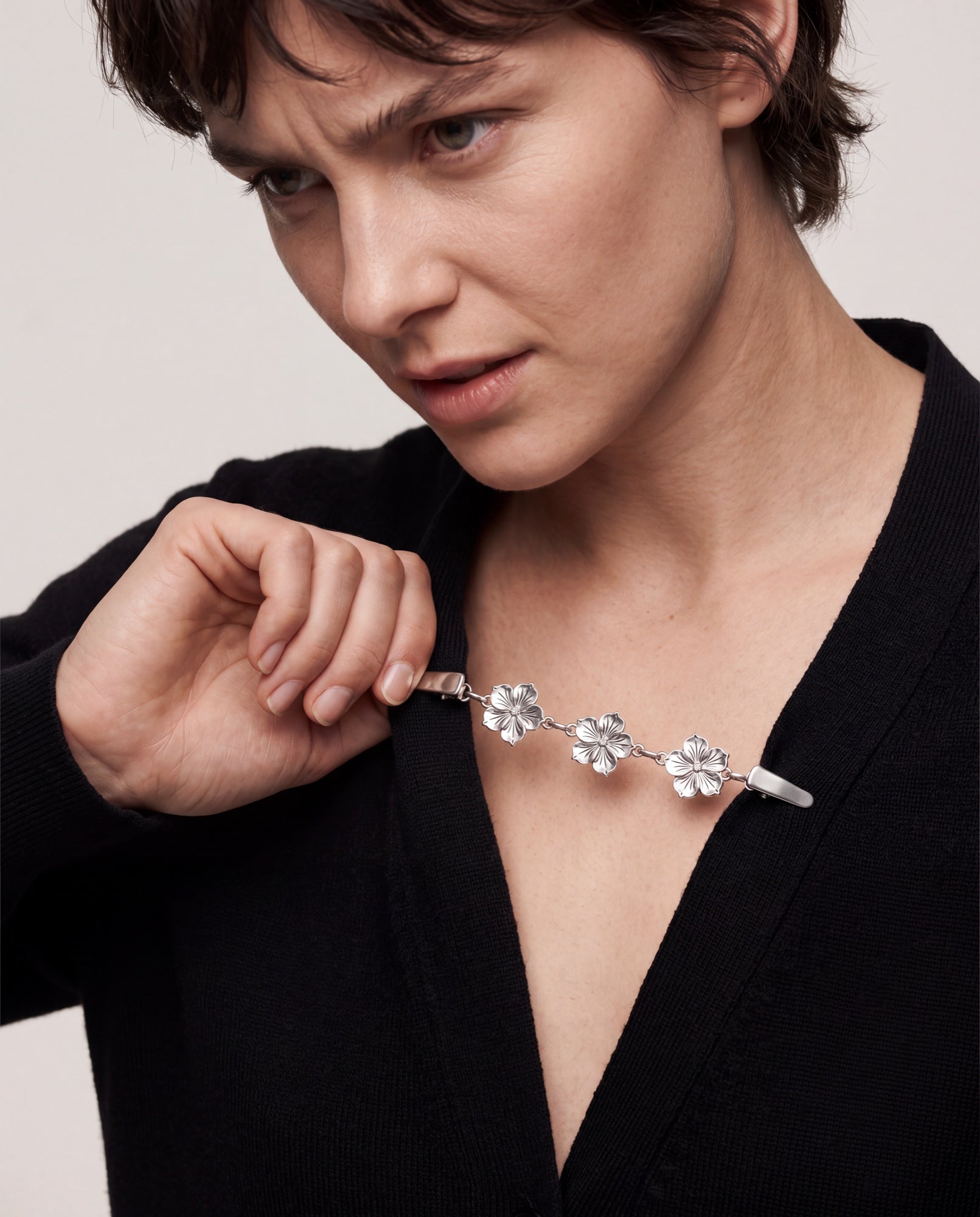 Floral Chain Clips in Daisy Chain, styled view
